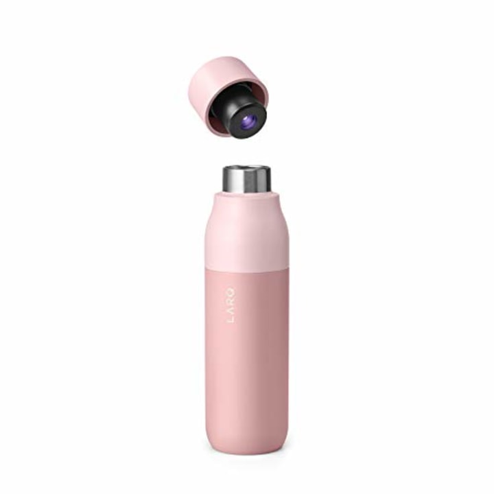LARQ Insulated Self-Cleaning and Stainless Steel Water Bottle With UV Water Purifier, 17oz, Himalayan Pink