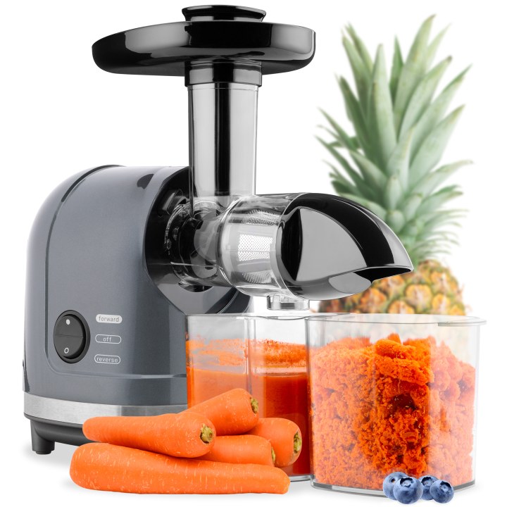 Best Choice Products 150W Horizontal Slow Masticating Juicer, Cold Press Extractor w/ Lock, Reverse Mode, Quiet Motor