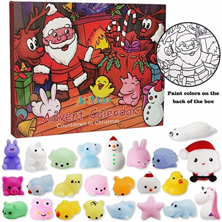 Atdawn Advent Calendar with Squishy Toys
