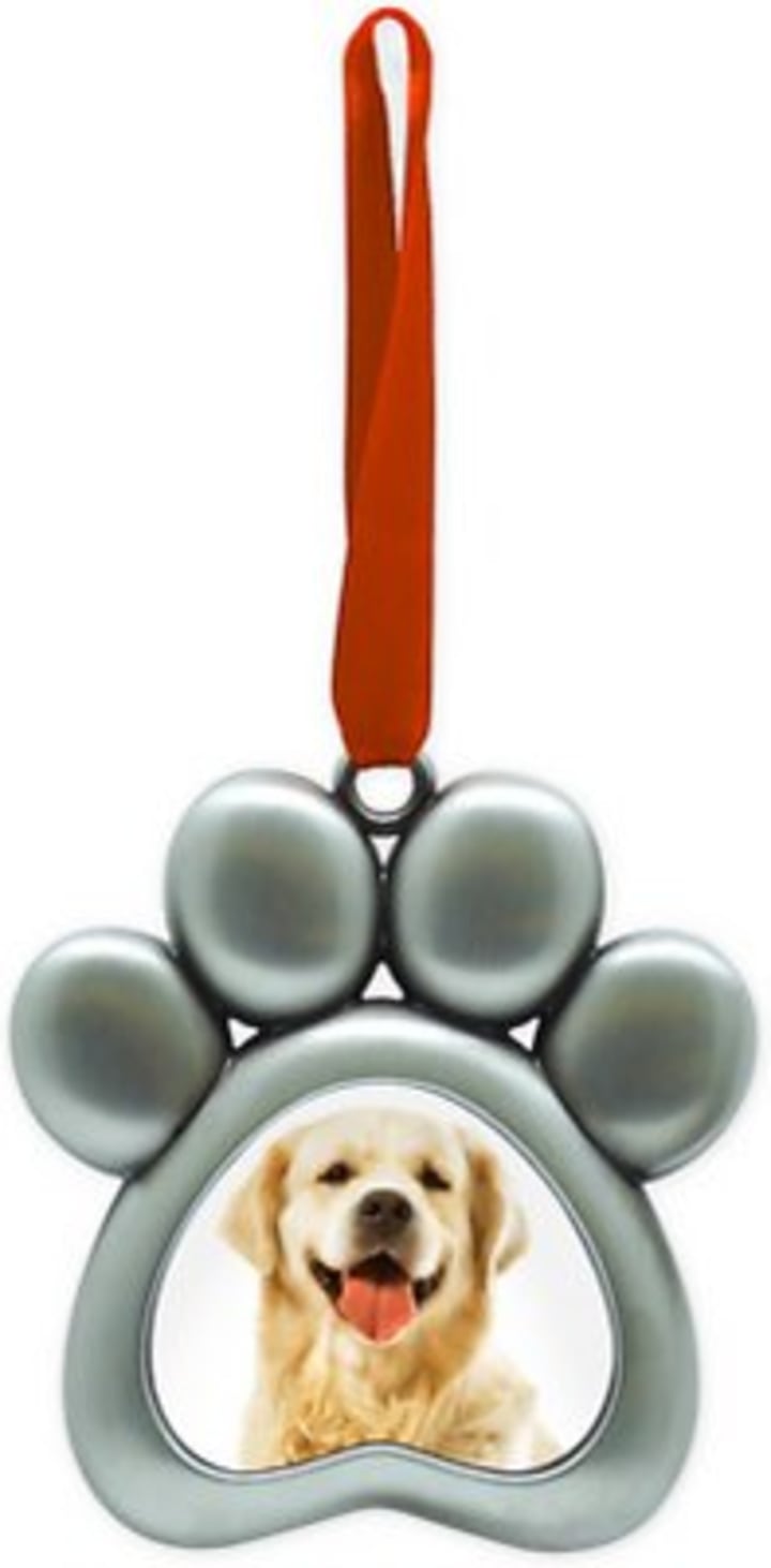Pearhead Dog Paw Pet Photo Ornament