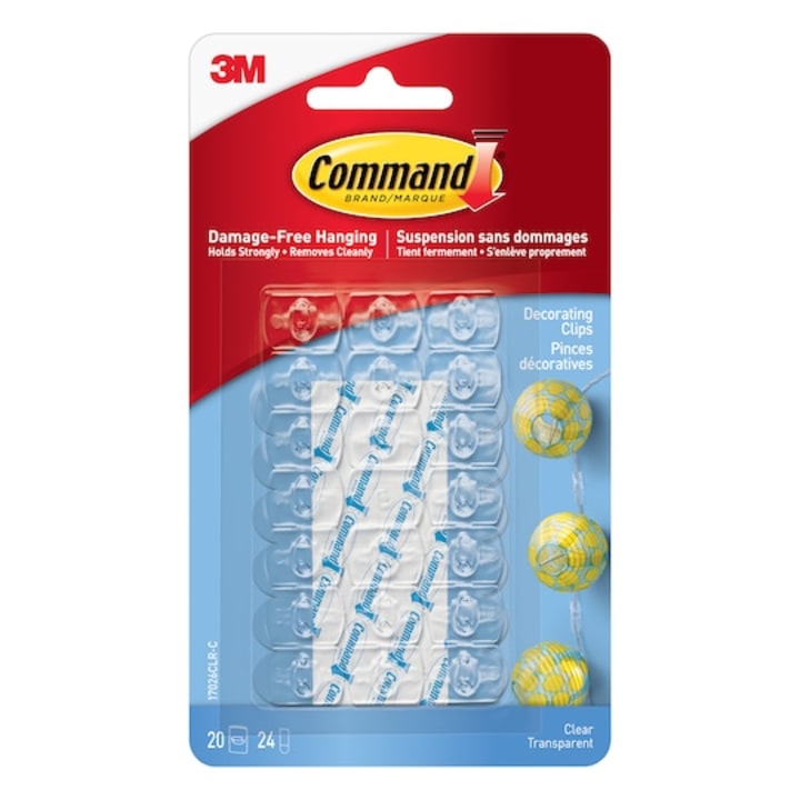 Command Clear Decorating Clips (Pack of 40)
