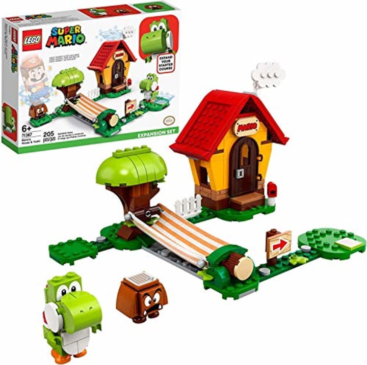 LEGO Super Mario Mario's House &amp; Yoshi Expansion Set 71367 Building Kit, Collectible Toy to Combine with The Super Mario Adventures with Mario Starter Course (71360) Set, New 2020 (205 Pieces)
