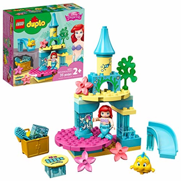 LEGO DUPLO Disney Ariel&#039;s Undersea Castle 10922 Imaginative Building Toy for Kids; Ariel and Flounder's Princess Castle Playset Under The Sea, New 2020 (35 Pieces)