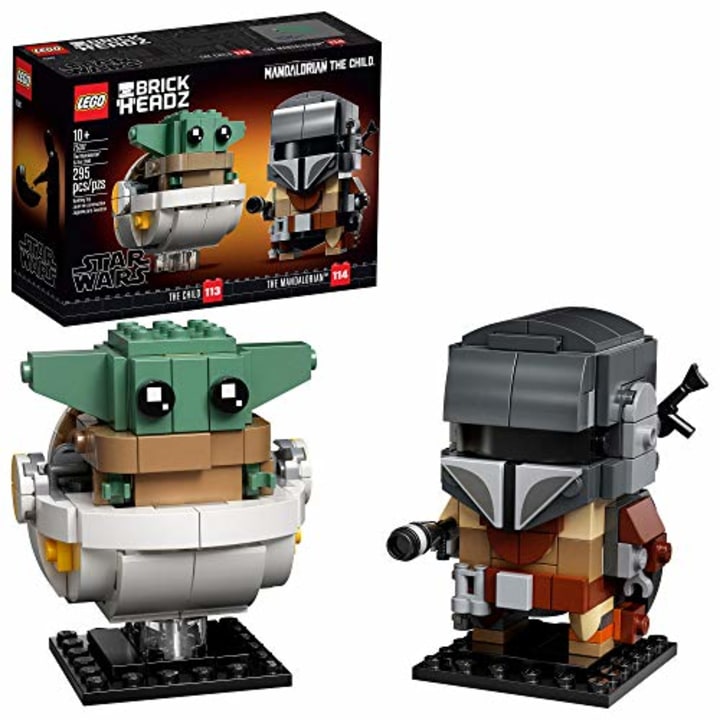 LEGO BrickHeadz Star Wars The Mandalorian &amp; The Child 75317 Building Kit, Toy for Kids and Any Star Wars Fan Featuring Buildable The Mandalorian and The Child Figures, New 2020 (295 Pieces)