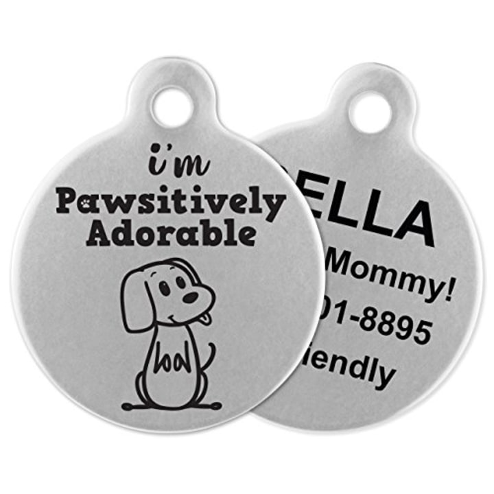 If It Barks - Engraved Pet ID Tags for Dogs - Personalized Stainless Steel Identification Tags - Custom Name Tag Attachment - Made in USA