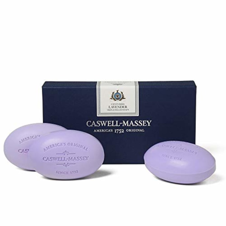 Caswell-Massey Triple Milled Luxury Bath Soap Set - Lavender - 5.8 Ounces Each, 3 Bars