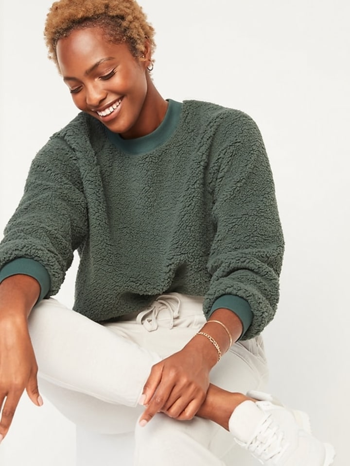 cozy sherpa sweatshirt
