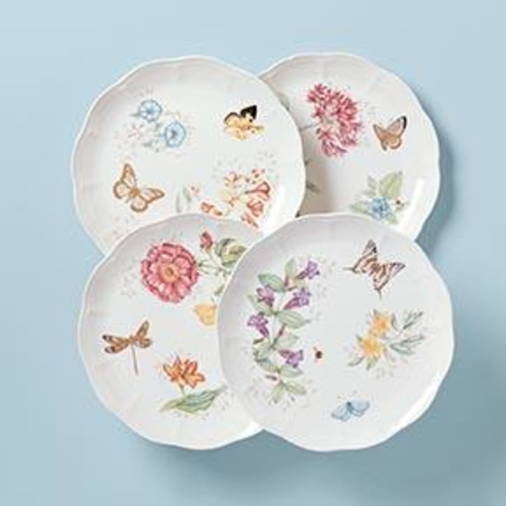 Lenox Butterfly Meadow Gold Dinner Plate Set