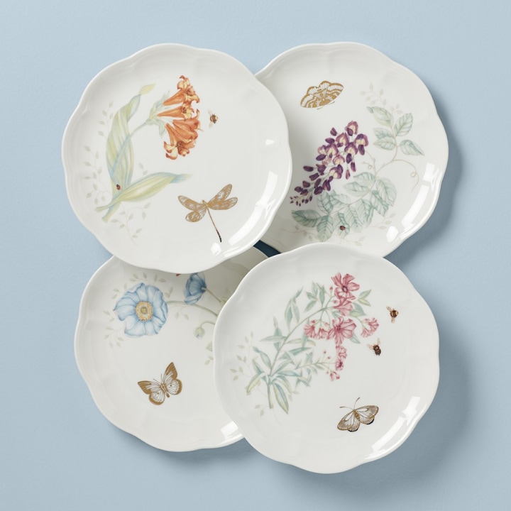 Lenox Butterfly Meadow Gold Accent Plate Set