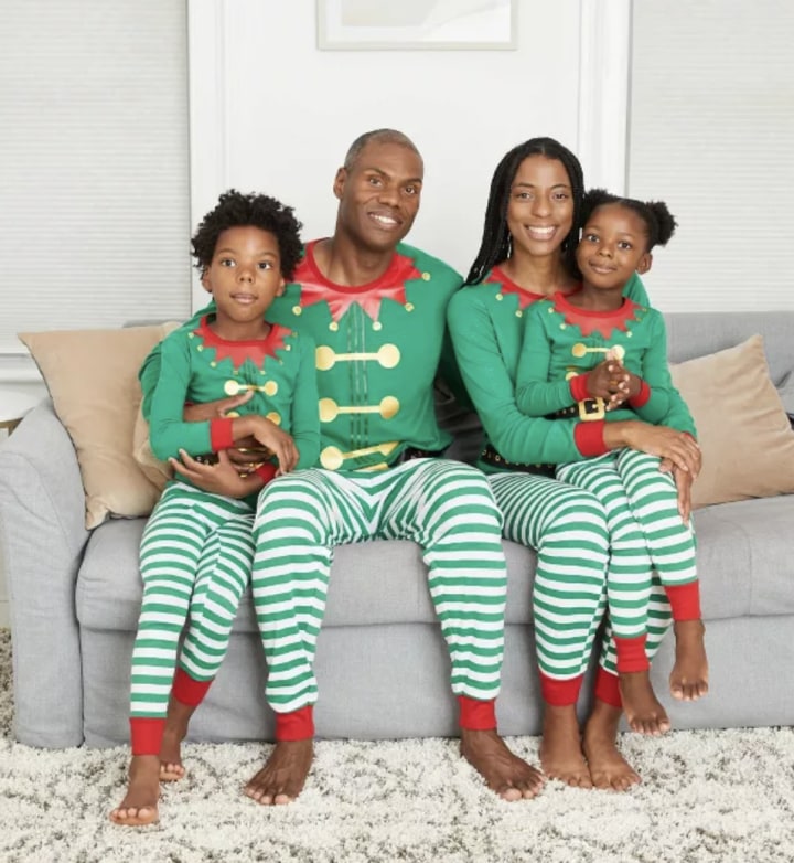 holiday matching family pajamas