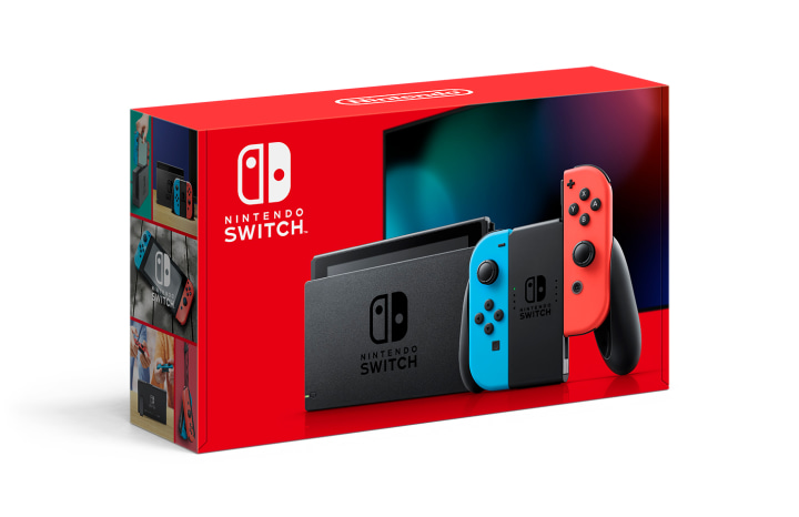 Nintendo Switch Console with Neon Blue &amp; Red Joy-Con