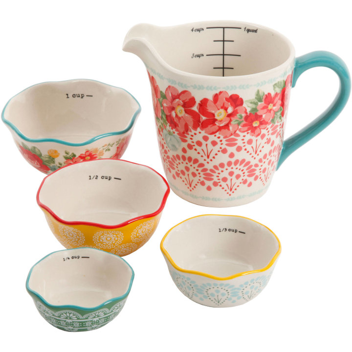 The Pioneer Woman 5-Piece Prep Set, Measuring Bowls &amp; Cup