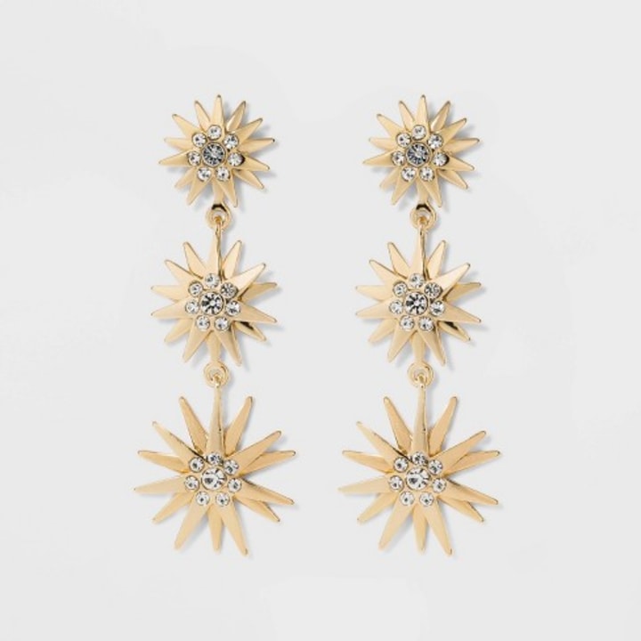 SUGARFIX by BaubleBar Crystal Sunburst Drop Earrings