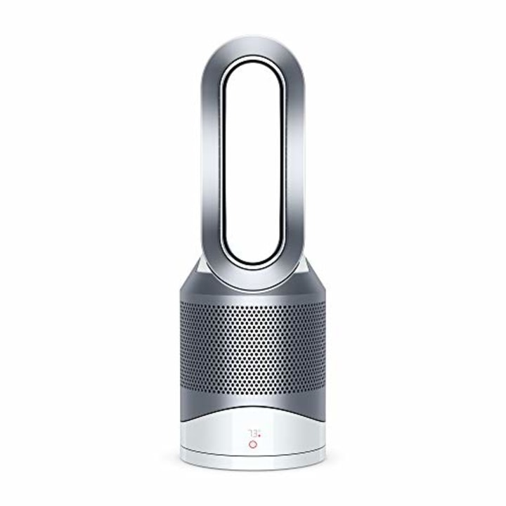 Dyson Pure Hot + Cool, HP01 HEPA Air Purifier, Space Heater &amp; Fan, For Large Rooms, Removes Allergens, Pollutants, Dust, Mold, VOCs, White/Silver