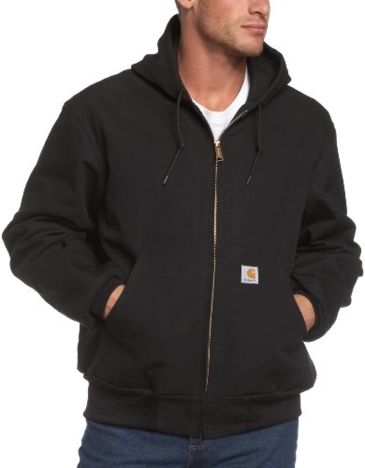Carhartt Men&#039;s Thermal Lined Duck Active Jacket J131 (Regular and Big &amp; Tall Sizes), Black, Small