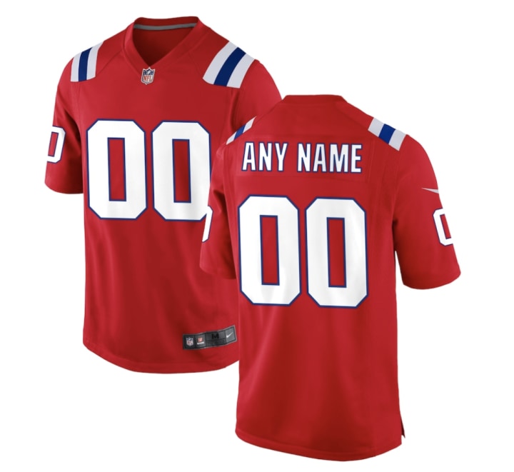 New England Patriots Nike Alternate Custom Jersey