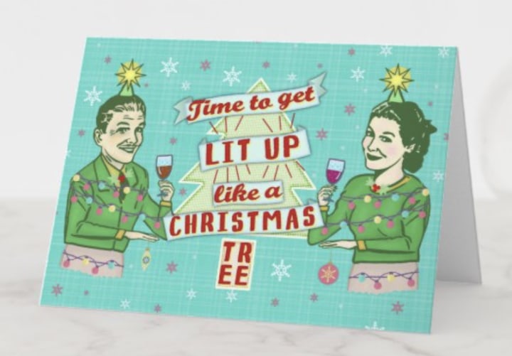 Christmas Drinking Humor Card (Per Card)