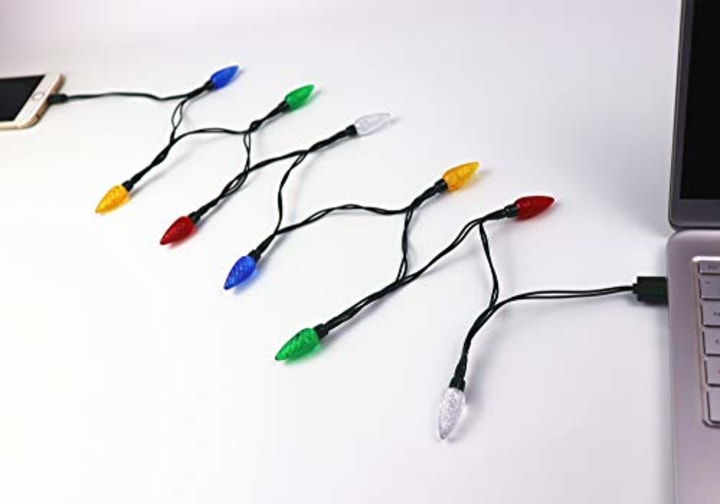 YAGE Tale LED Christmas Lights Charging Cable, USB and Bulb Charger, 50 inch 10led Multicolor Available with Phone 5,5s,6,6plus,6s,6s Plus,7,7plus,8,8plus,X,XR, XS,XS Max,11Pro Max etc.  (1 pieces)