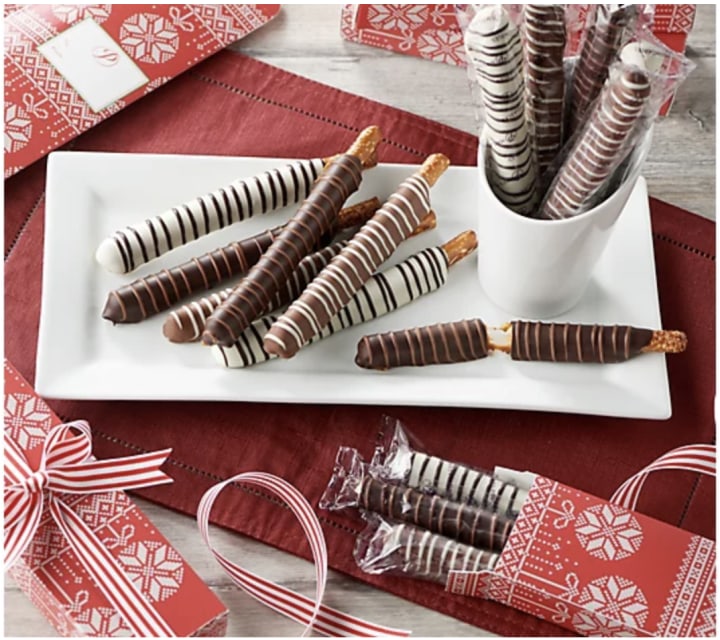 Mrs.Prindable's 18-pc Caramel & Chocolate Pretzels with Gift Boxes