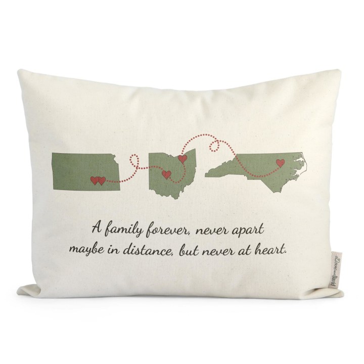 Personalized Map Pillow