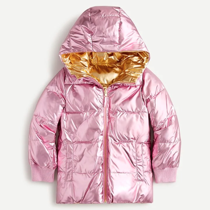 Girls' Reversible Quilted Puffer Jacket with PrimaLoft®