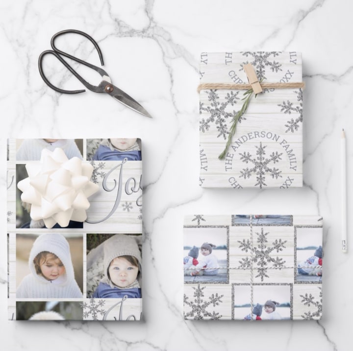 Photo Collage Wrapping Paper