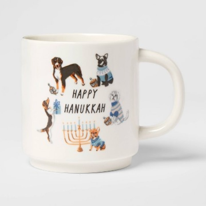 16oz Happy Hanukkah mug updates your festive drinkware collection