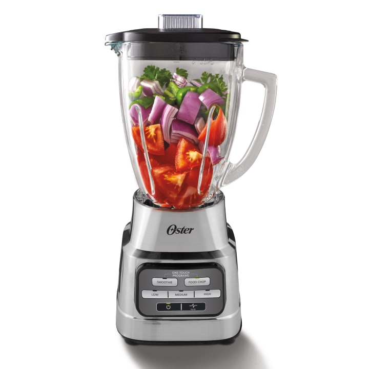 Oster One Touch 6 Cup Blender With Pre-Programmed Settings and Glass Blender Jar