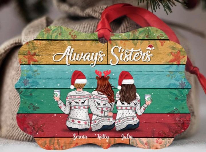 Besties Forever Personalized Ornament