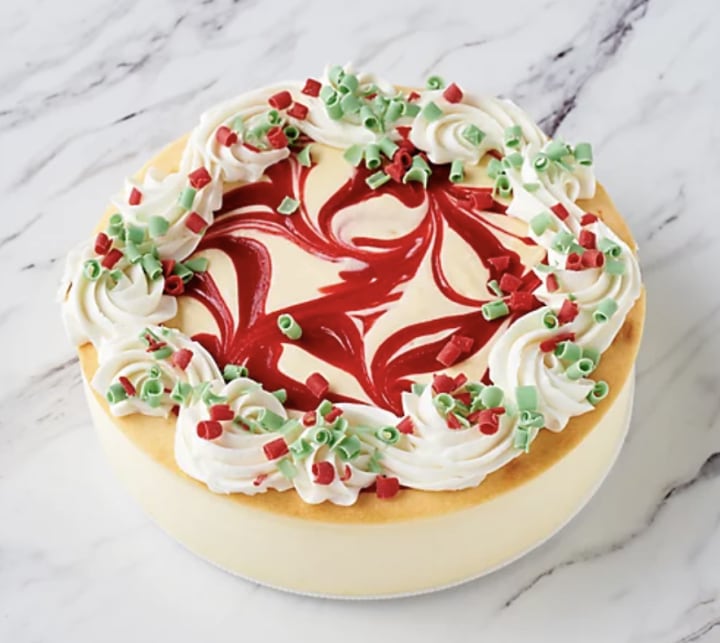 Junior's 3.25-lb Christmas Swirl Cheesecake
