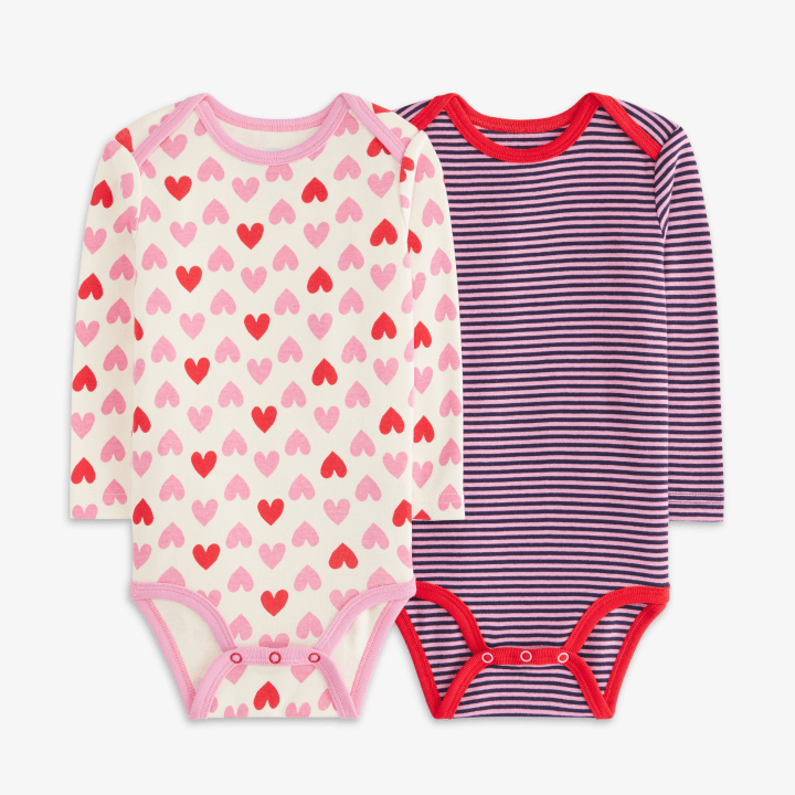Organic Babysuit 2 Pack In Heart Mix?