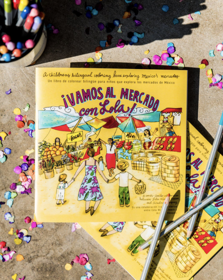 Lola's Mercadito Spanish Bilingual Coloring Book for Kids