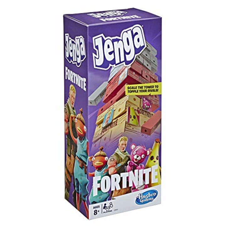 Hasbro Gaming Jenga: Fortnite Edition Game, Wooden Block Stacking Tower Game for Fortnite Fans, Ages 8 &amp; Up