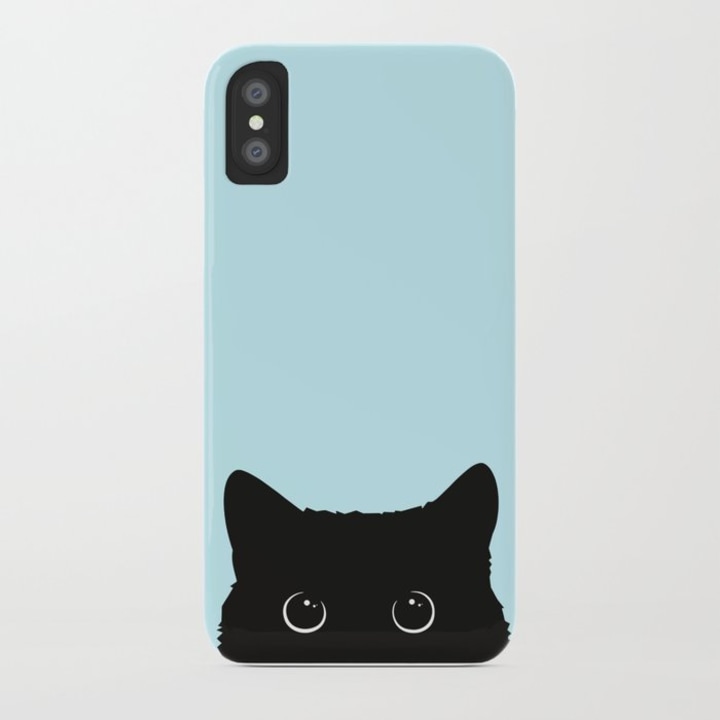 Black cat I iPhone Case