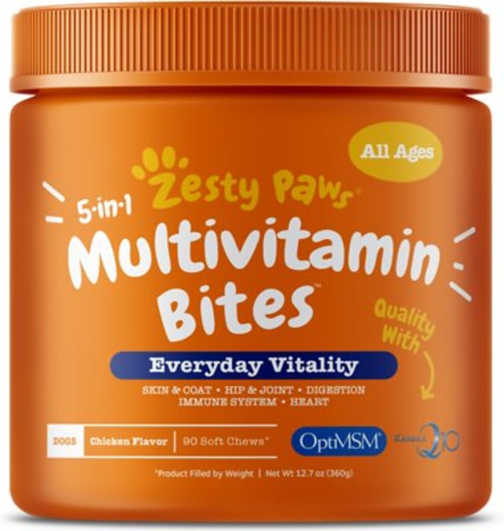 Zesty Paws 5-in-1 Multivitamin Bites Chicken Flavor Dog Supplement