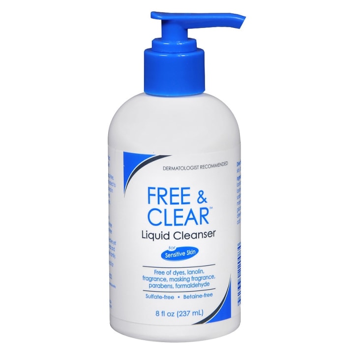 Free &amp; Clear Liquid Cleanser | Fragrance, Gluten and Sulfate Free | For Sensitive Skin | 8 Ounce