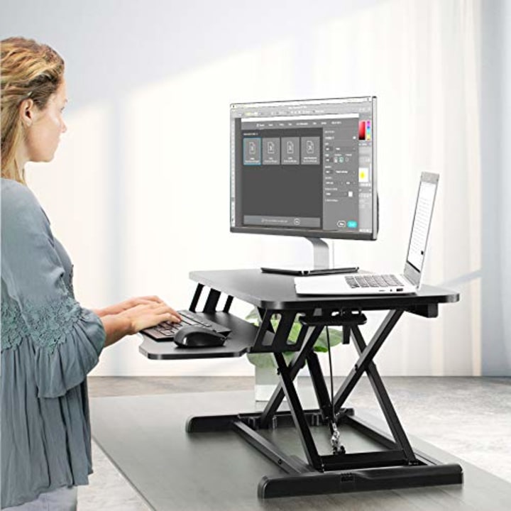 VIVO Stand Up Height Adjustable 32-Inch Desk Riser