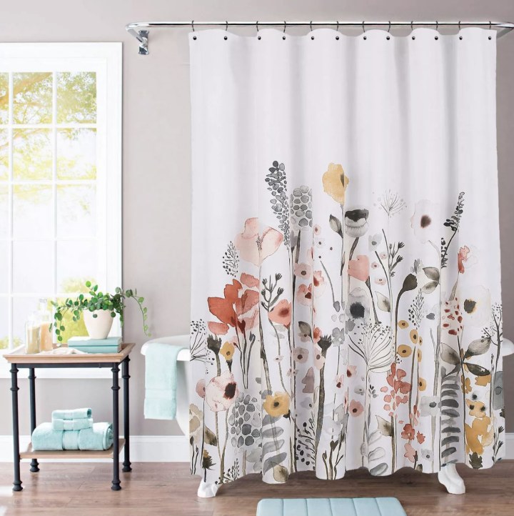 Threshold™ Floral Wave Shower Curtain