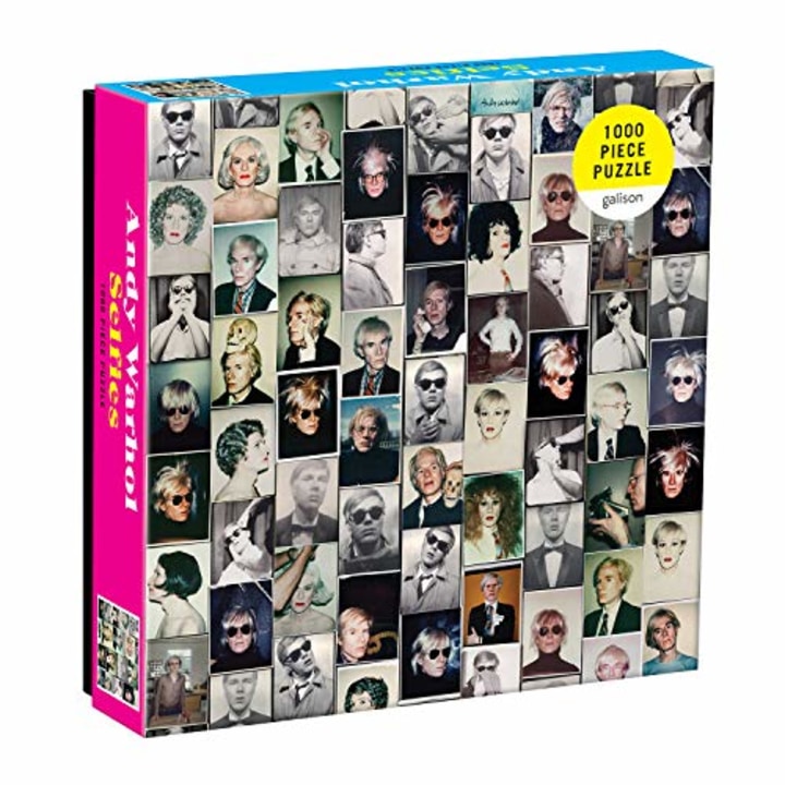 Galison Andy Warhol Selfies Puzzle, 1,000 Pieces, 20" x 27&#039;&#039; - Features a Collage of Artist&#039;s Famous Self-Portrait Polaroids - Thick, Sturdy Pieces - Challenging, Makes a Great Gift, Multicolor, 1000
