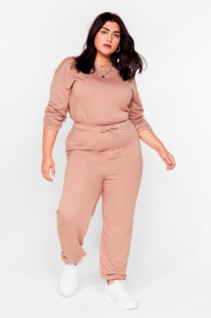 JUSTYOUROUTFIT WOMENS PLUS SIZE NO9 CHIC TRACKSUIT LOUNGE WEAR SET 2255