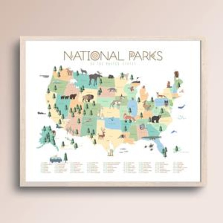 TreeHouse Modern National Park Map