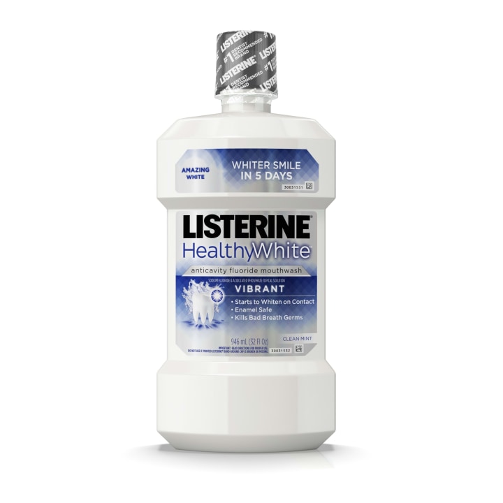 Listerine's Healthy White Vibrant Fluoride Whitening Mouthwash