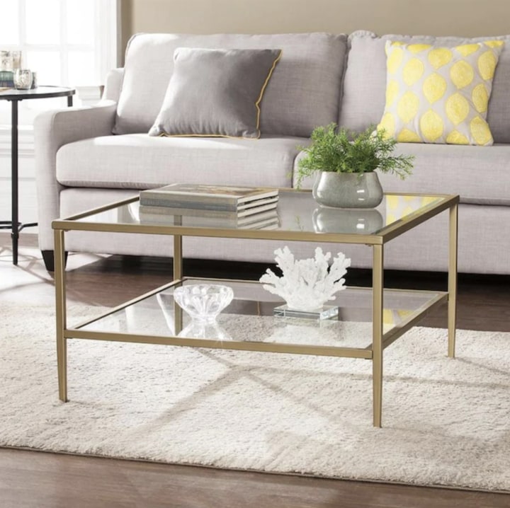 Boston Loft Furnishings Kerym Clear Glass Coffee Table