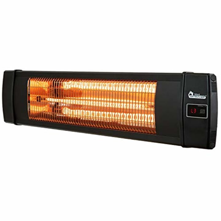 Dr Infrared Heater Outdoor Patio Wall Mount Carbon Infrared Heater, Black