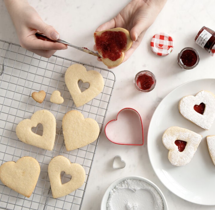Uncommon Goods Heart-Shaped Linzer Cookie Baking Kit