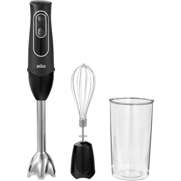 MultiQuick 5 MQ505 2-Speed Black Immersion Blender with Beaker and Whisk