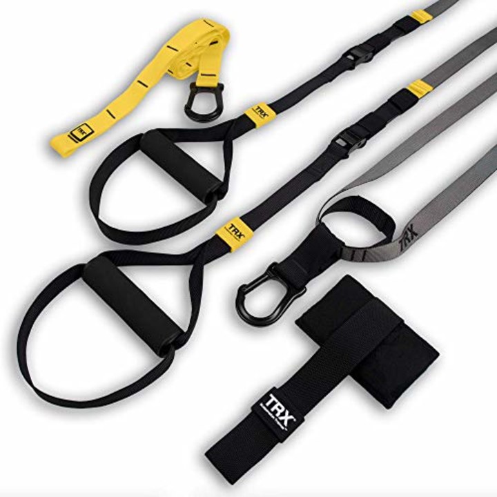 TRX XMount Wall Anchor 4 Exercise Bands & Shaker Bottle TRX All In One Home Gym Bundle: Includes All-In-One Suspension Trainer Indoor & Outdoor Anchors