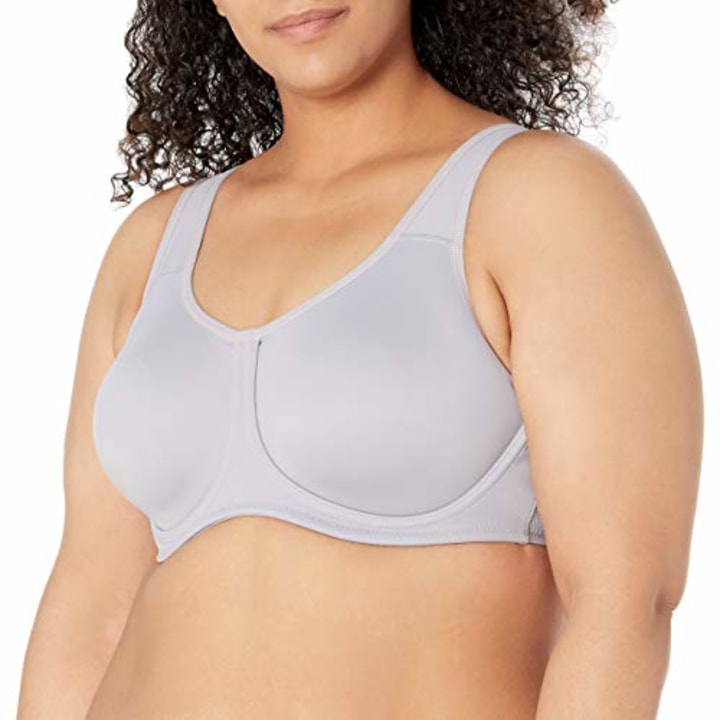 Wacoal womens Full Figure Underwire Sports Bra, Lilace Gray With Zephyr, 38C US
