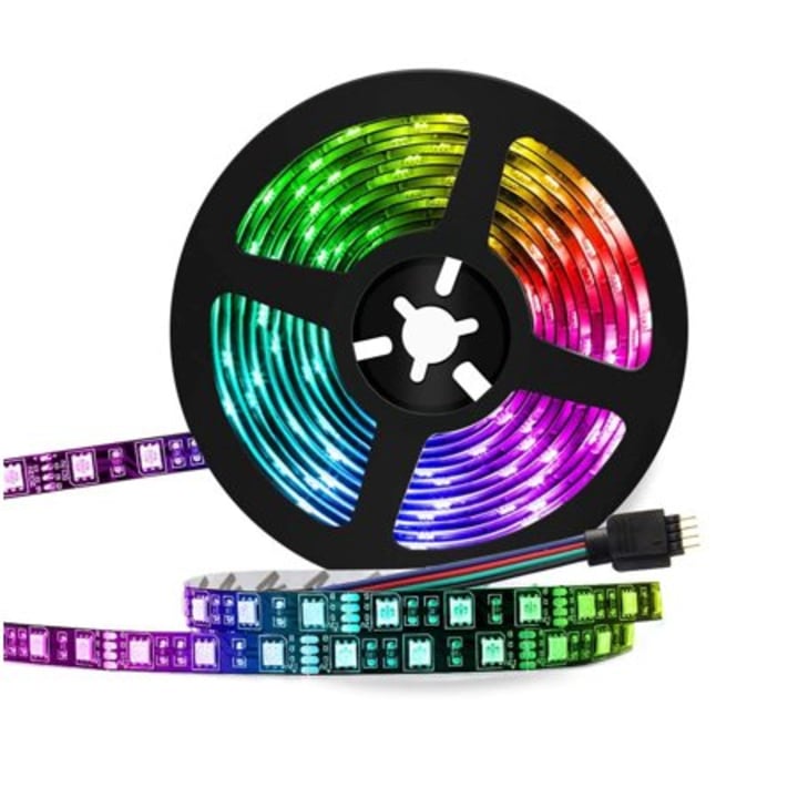 LED Light Strip, 16.4ft RGB LED Light Strip 5050 LED Tape Lights, Color Changing LED Rope Lights with Remote for Home