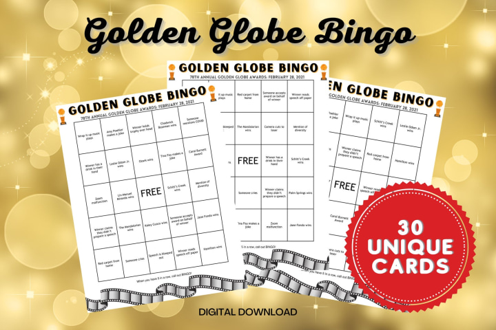 Hole Prints Shop Golden Globes Bingo